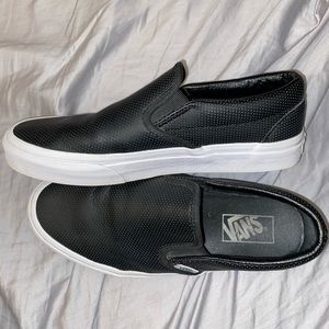 Vans- leather slip on shoe